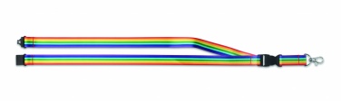 Logo trade business gifts image of: Rainbow RPET lanyard