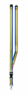 Logo trade advertising products picture of: Rainbow RPET lanyard