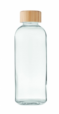 Logo trade promotional merchandise picture of: Glass bottle 650ml bamboo lid