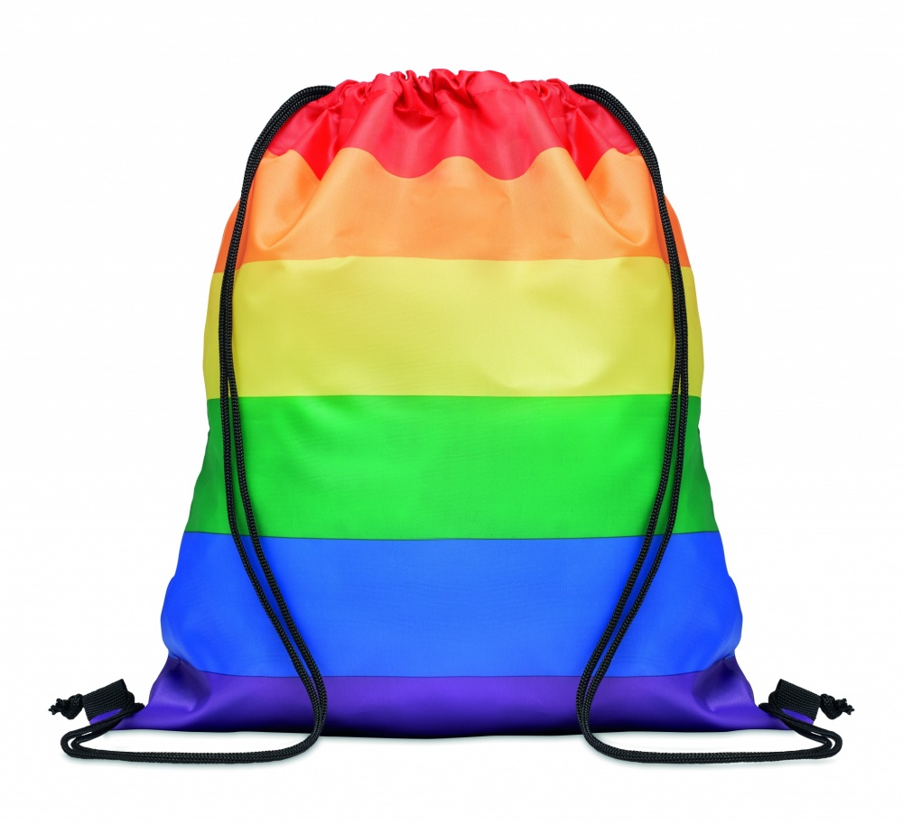 Logotrade promotional item picture of: Rainbow RPET drawstring bag