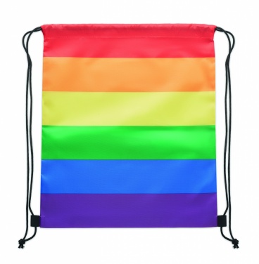 Logotrade business gifts photo of: Rainbow RPET drawstring bag