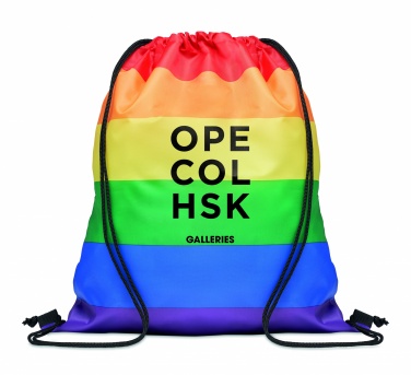 Logotrade promotional merchandise image of: Rainbow RPET drawstring bag