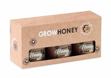 Logotrade business gift image of: Set of 3 wildflower honey