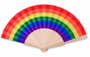 Logotrade promotional giveaways photo of: Rainbow wooden hand fan