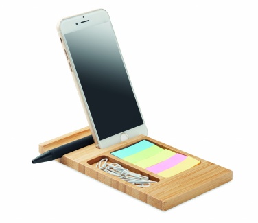 Logo trade promotional products picture of: Bamboo desk phone stand