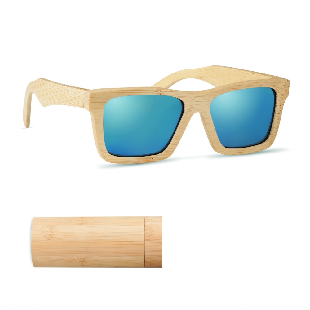 Logotrade advertising product image of: Sunglasses and case in bamboo KEILA