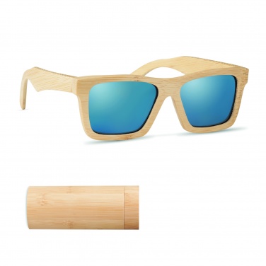 Logo trade corporate gifts picture of: Sunglasses and case in bamboo