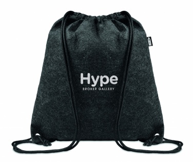 Logo trade corporate gift photo of: RPET felt drawstring bag