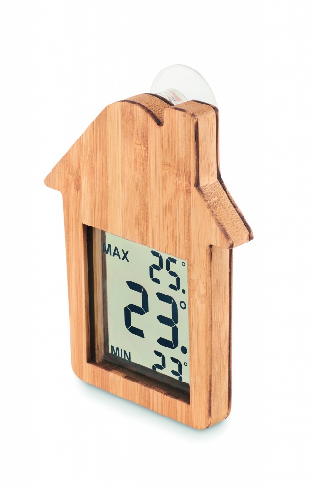 Logotrade corporate gift image of: Bamboo weather station HISA