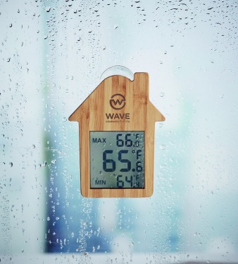 Logotrade promotional item picture of: Bamboo weather station HISA