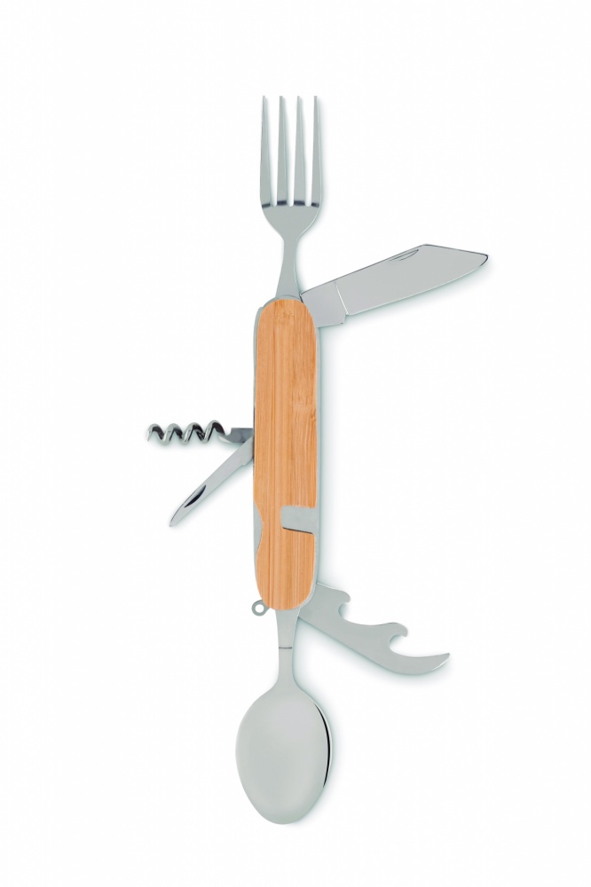 Logo trade promotional giveaways image of: Multifunction cutlery set