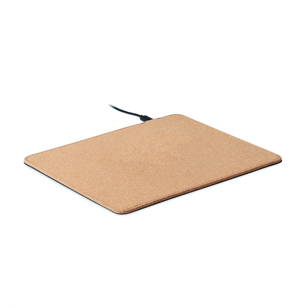 Logotrade corporate gift image of: Cork mouse mat charger 15W