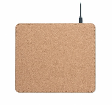 Logotrade promotional gifts photo of: Cork mouse mat charger 15W