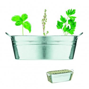 Logotrade corporate gifts photo of: Zinc tub with 3 herbs seeds