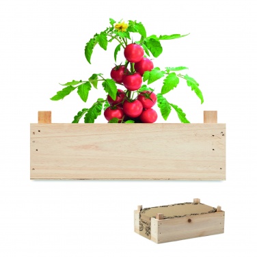 Logo trade corporate gifts picture of: Tomato kit in wooden crate