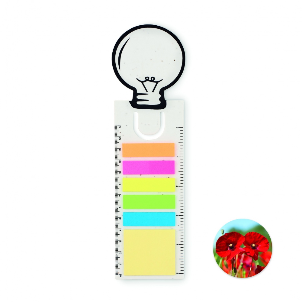 Logo trade promotional gifts image of: Seed paper bookmark w/memo pad