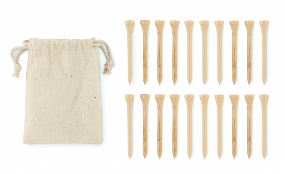 Logo trade corporate gifts picture of: 20 bamboo golf tees set