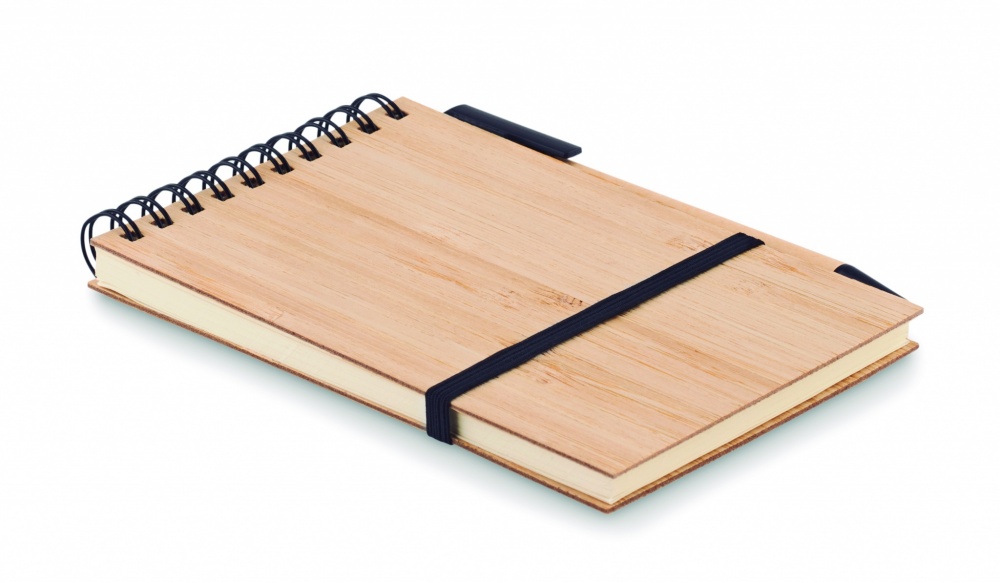 Logotrade advertising product image of: A6 bamboo notepad with pen SONORABAM