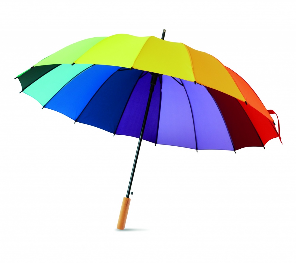 Logo trade promotional products image of: 27 inch rainbow umbrella