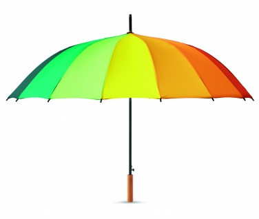 Logo trade promotional gifts image of: 27 inch rainbow umbrella