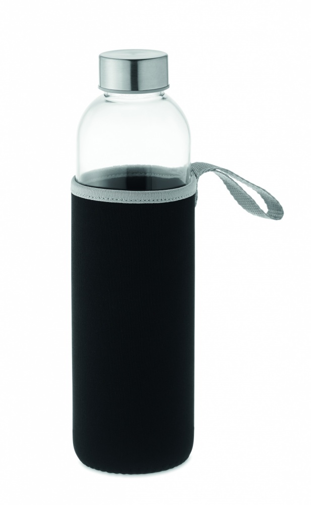 Logo trade promotional giveaways image of: Glass bottle in pouch 750ml