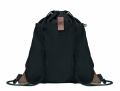 Recycled cotton drawstring bag, Black