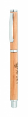 Logo trade advertising products picture of: Bamboo gel pen