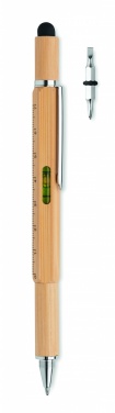 Logotrade promotional gift image of: Spirit level pen in bamboo