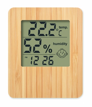 Logotrade promotional item picture of: Bamboo weather station