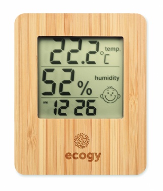 Logotrade business gift image of: Bamboo weather station