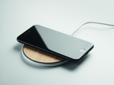 Logotrade business gift image of: Bamboo wireless charger 10W