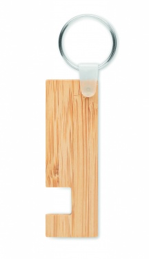 Logo trade promotional products picture of: Bamboo stand and key ring Savonlinna