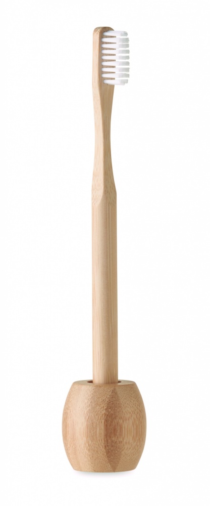 Logotrade promotional merchandise image of: Bamboo tooth brush with stand