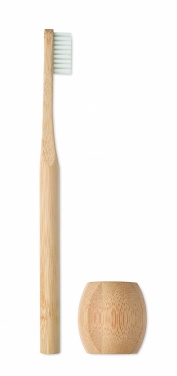 Logotrade promotional merchandise photo of: Bamboo tooth brush with stand