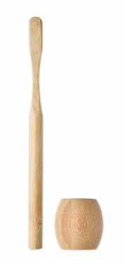 Logotrade corporate gifts photo of: Bamboo tooth brush with stand