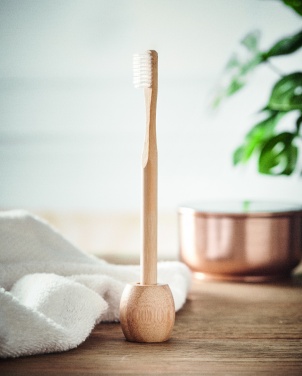 Logotrade business gifts photo of: Bamboo tooth brush with stand