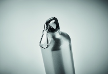 Logo trade promotional gifts picture of: 1000 ml single-walled aluminum water bottle with a carabiner