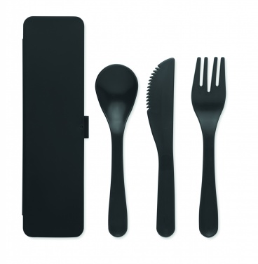 Logo trade promotional item photo of: Cutlery set recycled PP