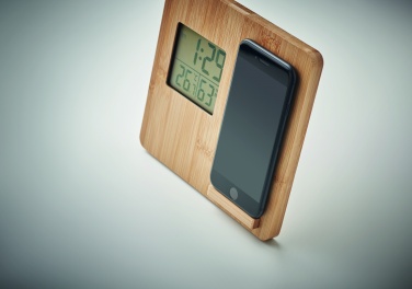 Logo trade promotional merchandise picture of: Bamboo weather station 10W