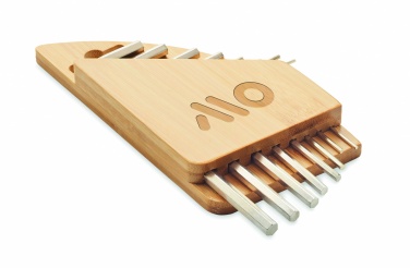 Logo trade corporate gifts picture of: Hex key set in bamboo