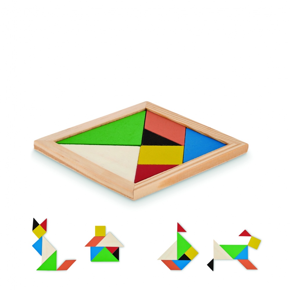 Logo trade corporate gifts picture of: Tangram puzzle in wood