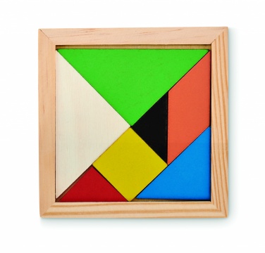 Logo trade promotional merchandise picture of: Tangram puzzle in wood