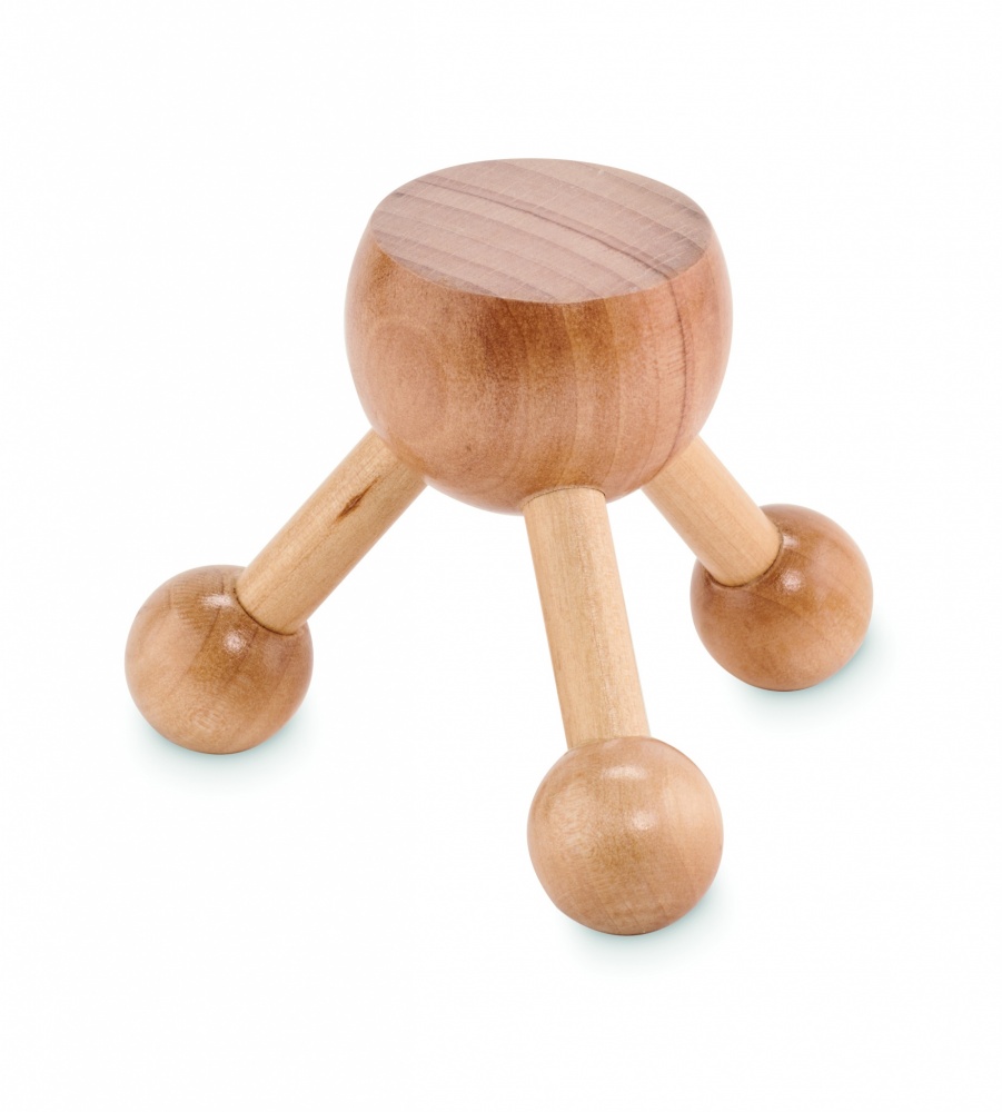 Logo trade promotional items image of: Hand held massager in wood