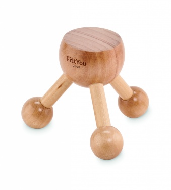 Logo trade promotional items picture of: Hand held massager in wood