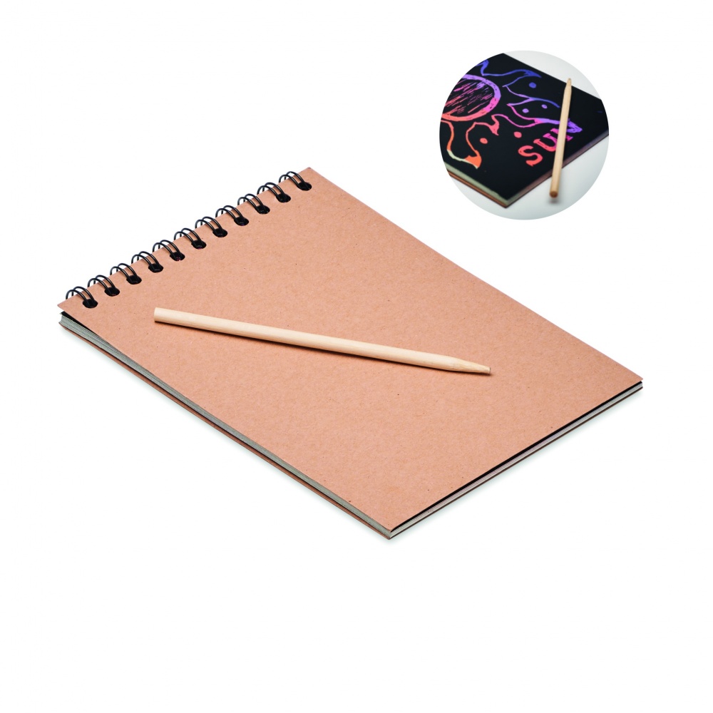 Logo trade promotional merchandise photo of: Scratching paper notebook