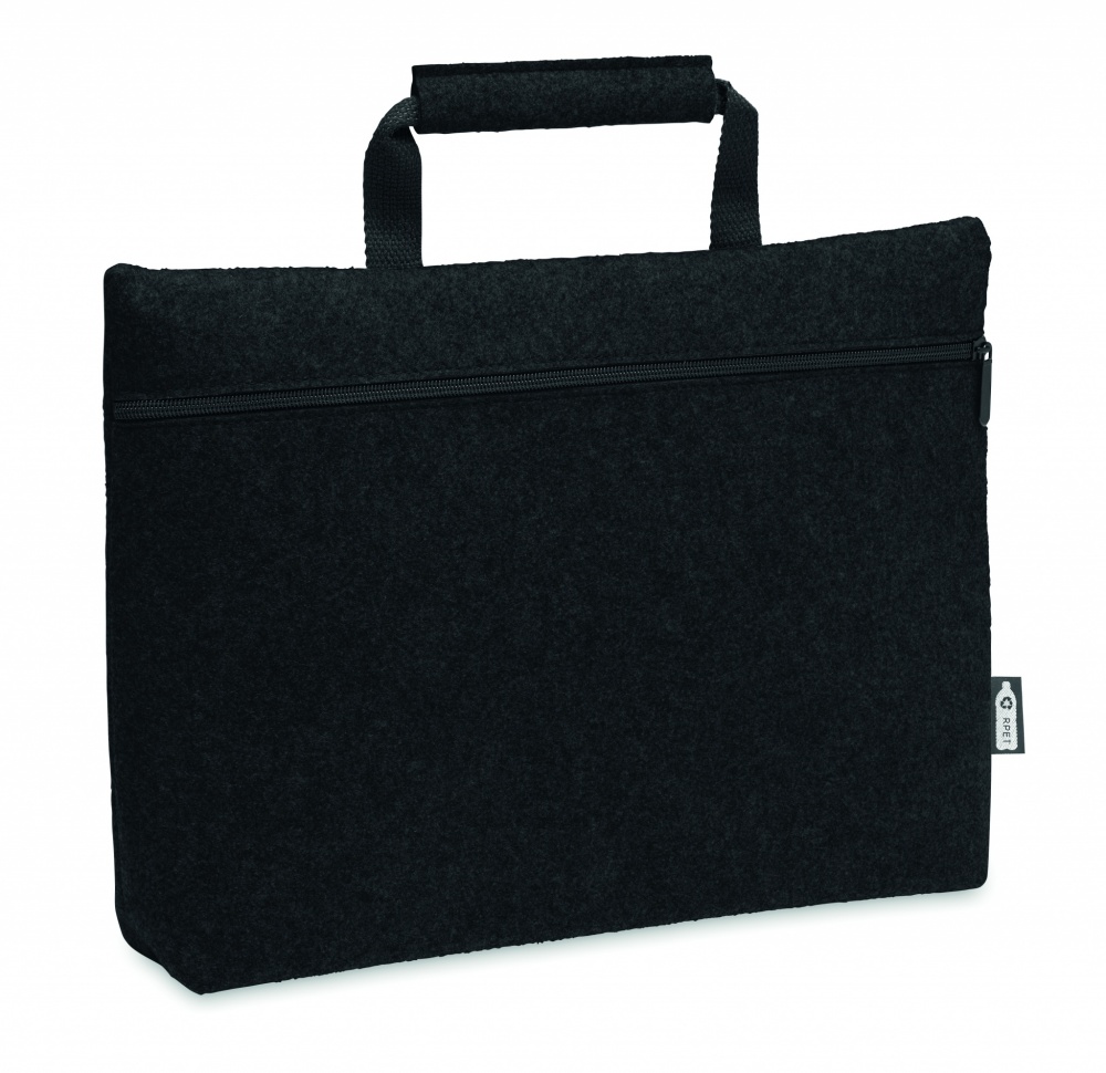 Logotrade promotional gift image of: RPET felt zippered laptop bag