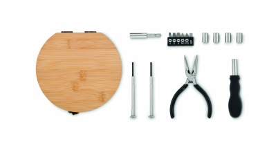 Logotrade corporate gift image of: 15 piece tool set bamboo case