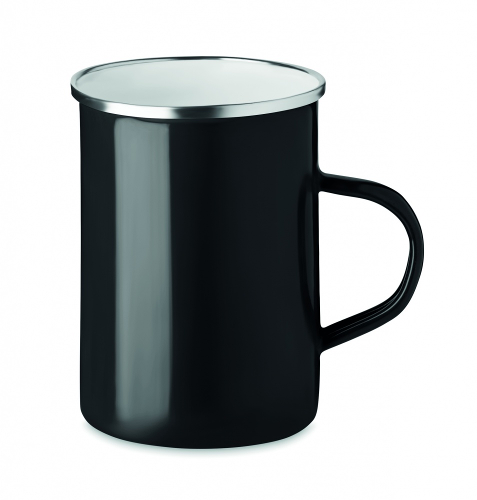 Logo trade corporate gifts picture of: Metal mug with enamel layer