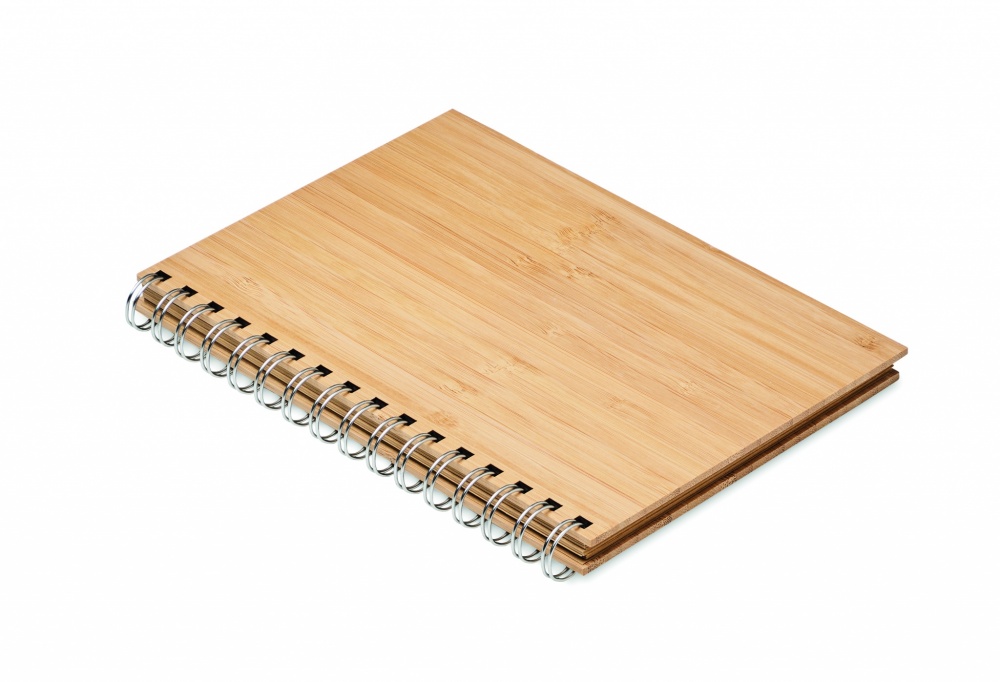 Logo trade corporate gift photo of: A5 ring bound Bamboo notebook