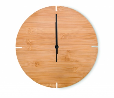 Logotrade promotional merchandise image of: Round shape bamboo wall clock